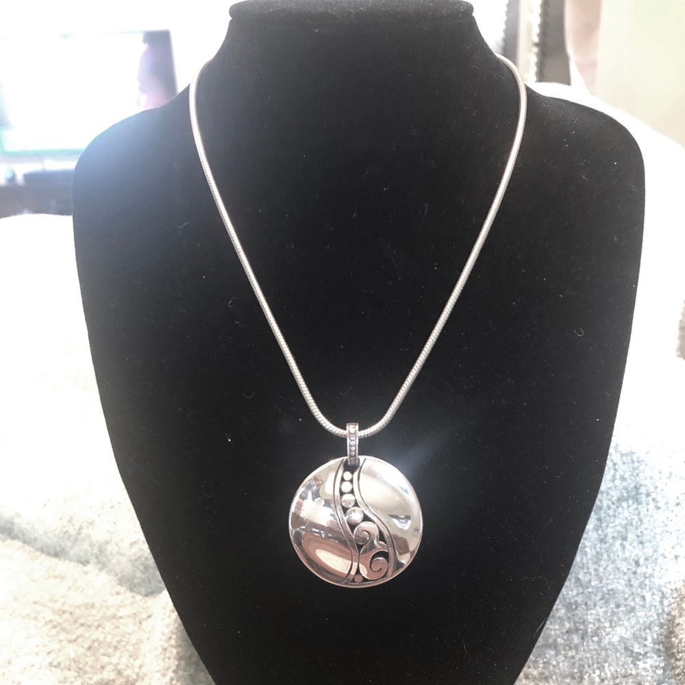 Brighton Polished Silver Round Necklace